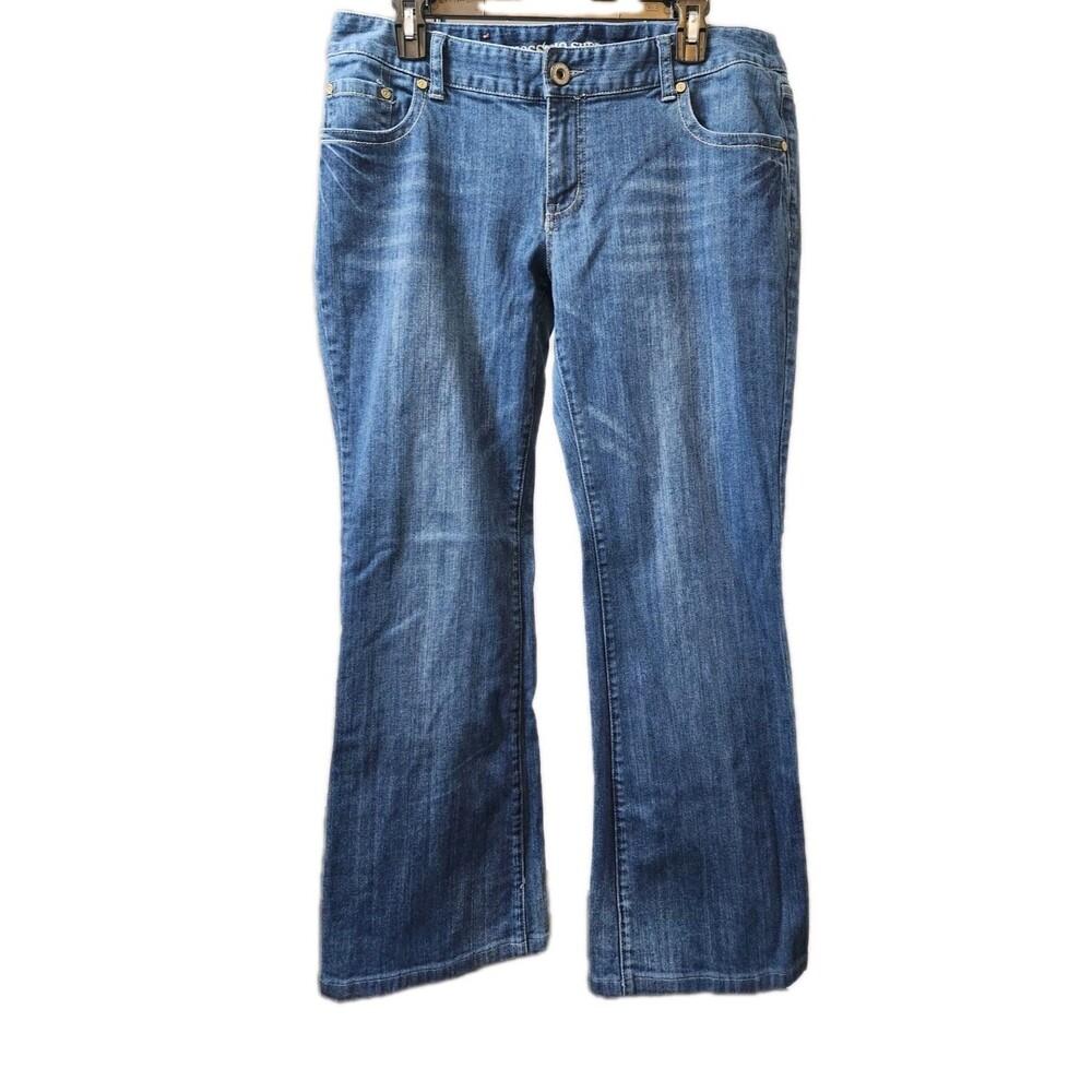 Mossimo Juniors 15 Jeans Low Rise Bootcut Medium Wash Cotton Spandex